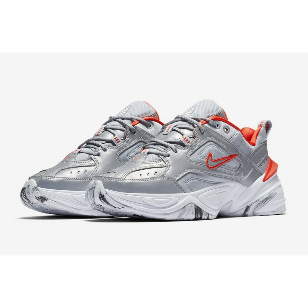 Nike M2K metallic silver sneakers ❤️